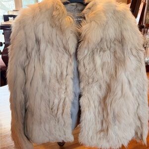 Saga Blue Fox Fur Coat in Cream